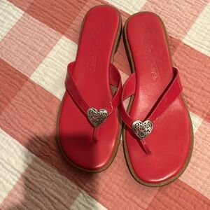 Brighton Orla pink patent sandals